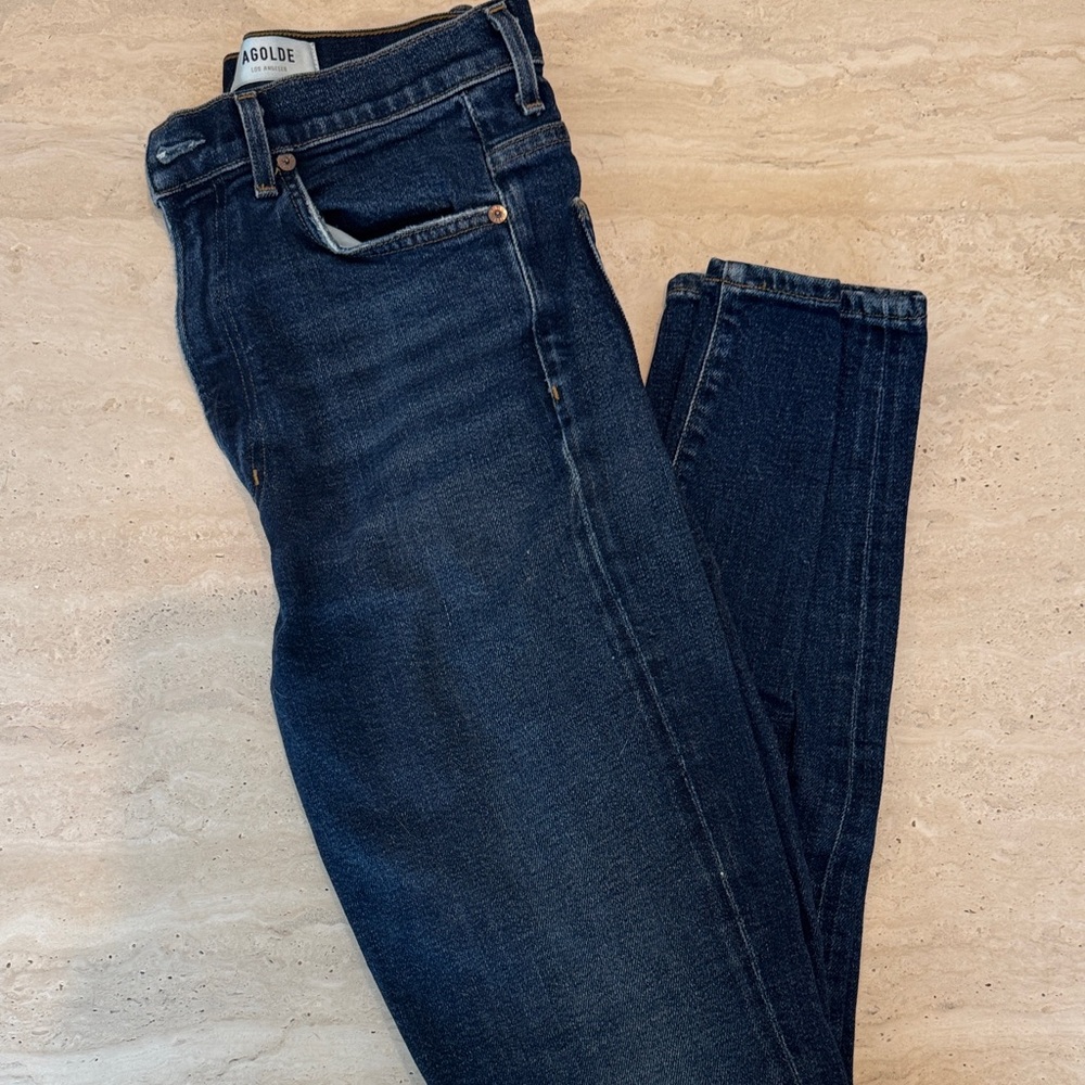 Agolde Women's Skinny Jeans in Dark Indigo